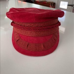 Red brixton fiddler hat, size M.